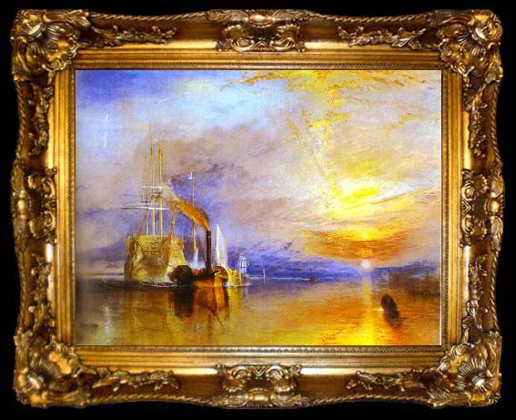 framed  J.M.W. Turner Fighting Temeraire Tugged to Her Last Berth to Be Broken up, ta009-2